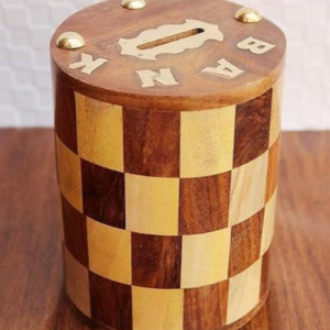 Wooden kids money bank
