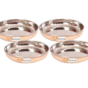 Steel Copper Dessert Plate Bowls | 150 ml | Set of 4