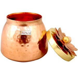 Prisha India Craft Copper Plating Dry Fruit Container Decorative Serving Bowls