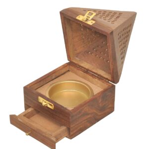 Santarms Rosewood Incense Holder Sambrani Stand