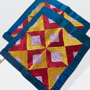 Blue Colored Cushion Cover | Hand Work