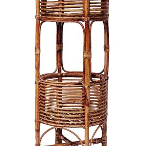 Handmade Natural Cane Flowe Pot Plant Stand Planter | Rattan | Varnish Brown Color | 1 Piece