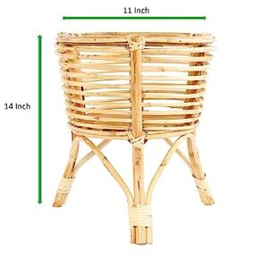 Dastkar Crafts Cane Flower Pot Stand