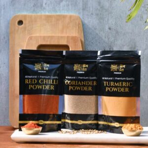 Pure Himalayan Spices - Turmeric, Coriander & Red Chilli Powder