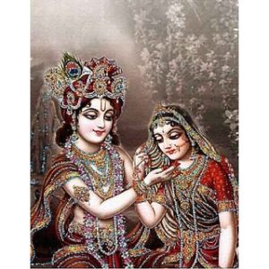 Style UR Home - Radha Krishna Wall Art Print - 18  x 12 -Vinyl Non Tearable High Quality Vastu Complaint Wall Poster