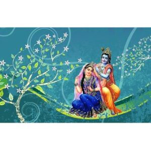 3D Customized  Radha Krishna Wallpaper