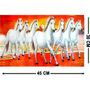 Vastu Seven Horse Running Sticker (Size  45 X 30 Cm.)